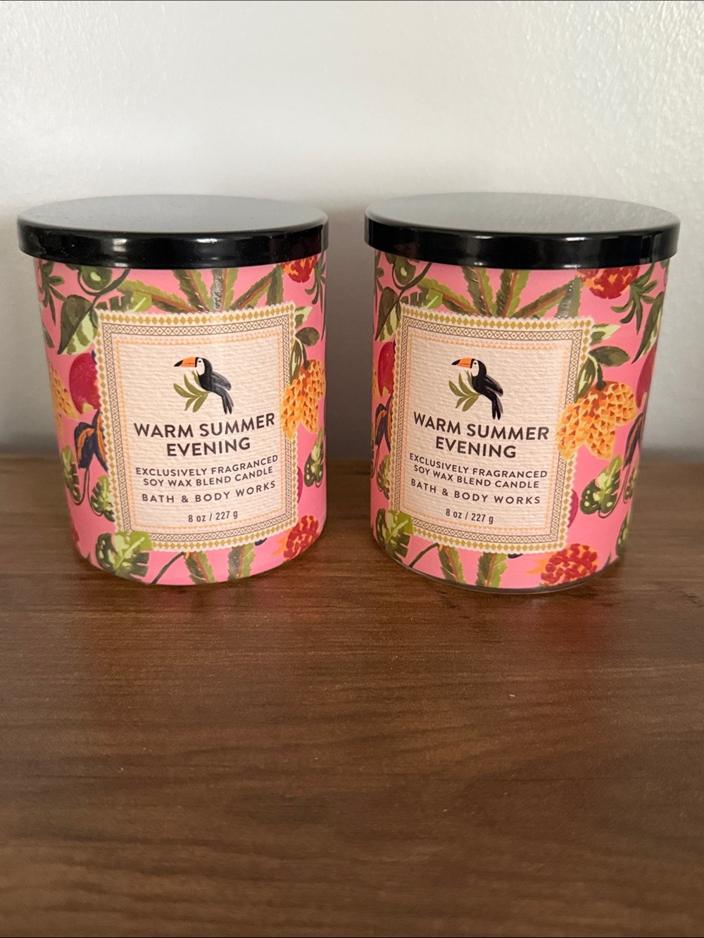 Bath & Body Works Warm Summer Evening Single Wick Candles 2-Pack NEW